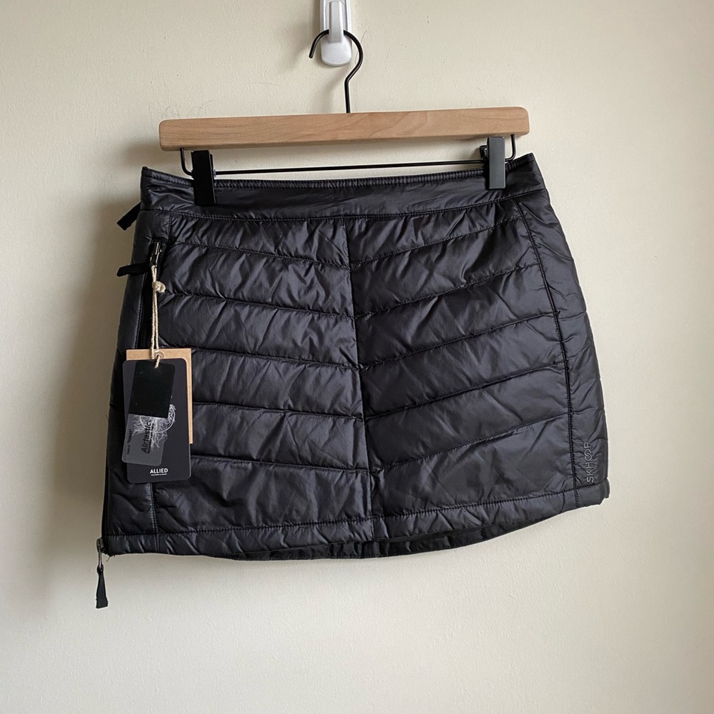 SKHOOP Duck Down Insulated Winter Mini Skirt Puffy Side Zip Size S